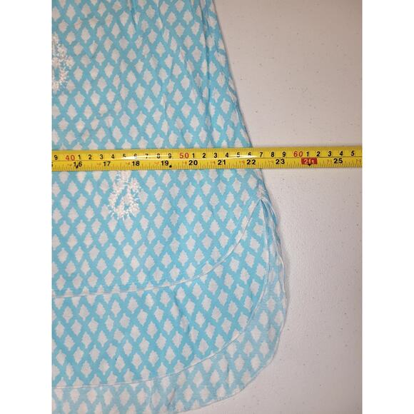 John Mark Tunic Shirt Women's Sm Lace Sleeve Hem Embroidered Paisley Floral Boho - Picture 8 of 15